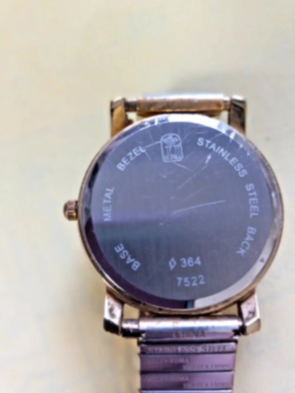 Jules Jurgensen Women's Gold Tone Quartz Watch 28mm Date Stretch Band Works